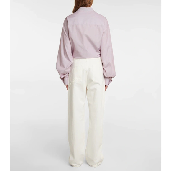 The Row Pants - THE ROW Jeans Womens Sz 6 Louie Relaxed Fit Carpenter White Wide Leg NWOT